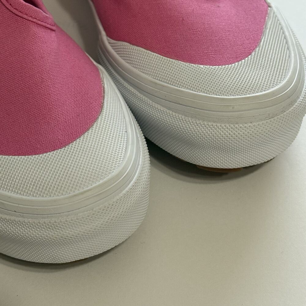 VANS T Strap Heart Buckle Canvas Sneakers Women’s 6.5 Pink White Mary Jane EUC - Picture 6 of 10